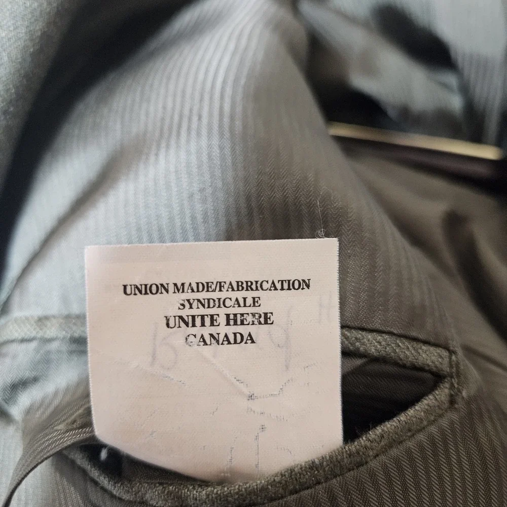 H.W.‎ Rosenblum Jack Victor Cashmere Blazer 45S Green Sport Coat Union Made...